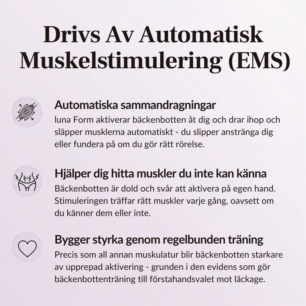 Starkare bäckenbotten, bättre kontroll på 15 minuter med Luna Form
